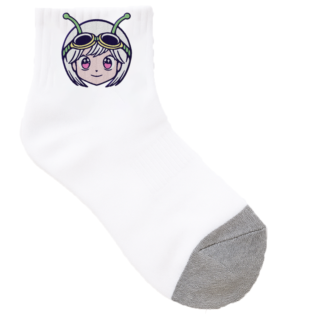 White Anime girl head socks