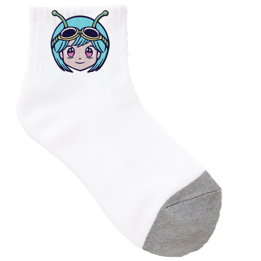 Blue Anime girl head socks