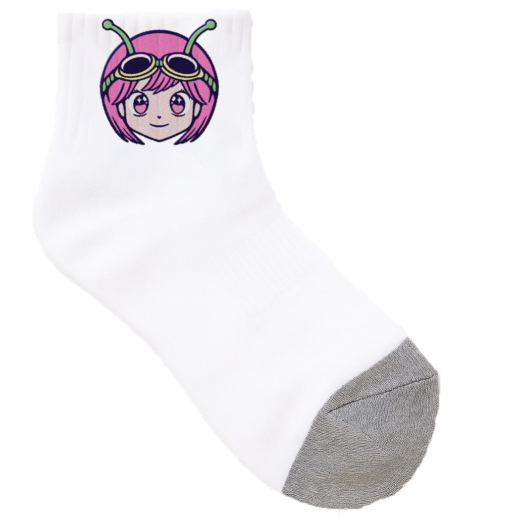 Pink Anime girl head socks