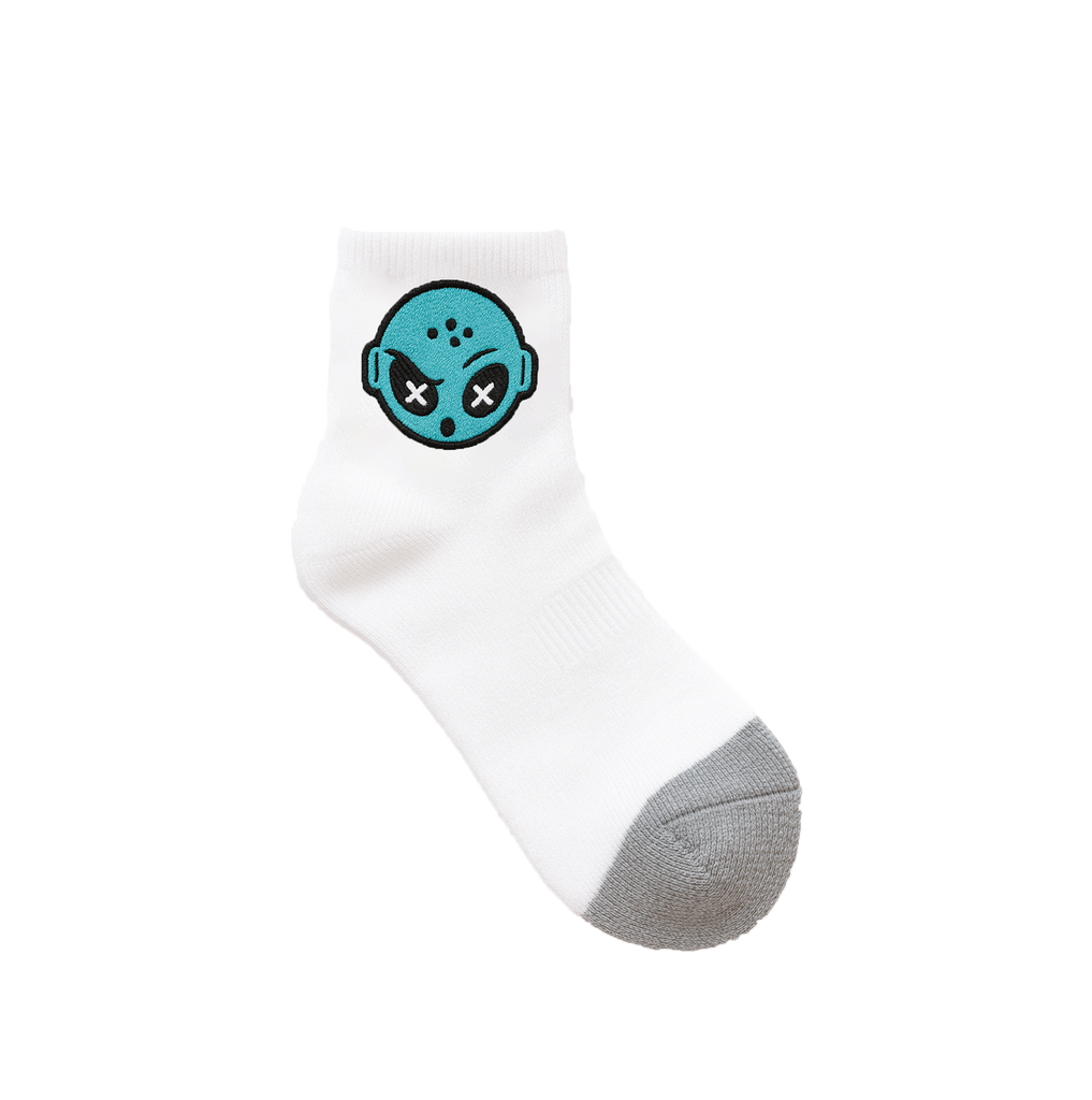 Blue Alien Head Socks