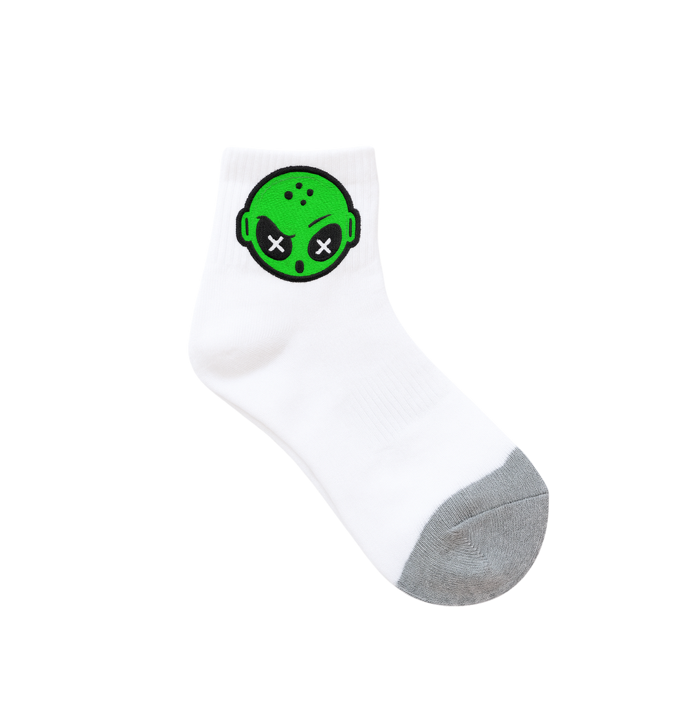 Green Alien Head Socks