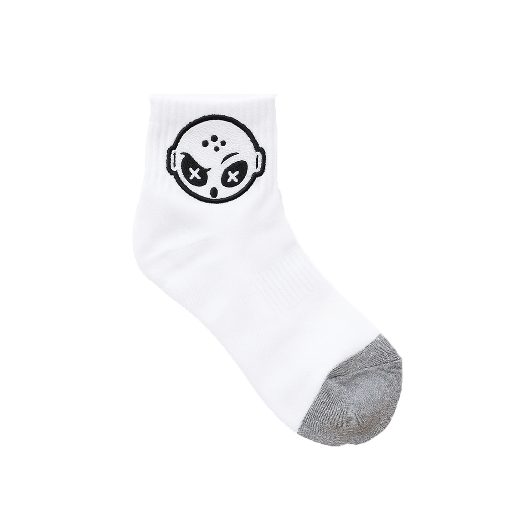 White Alien Head Socks