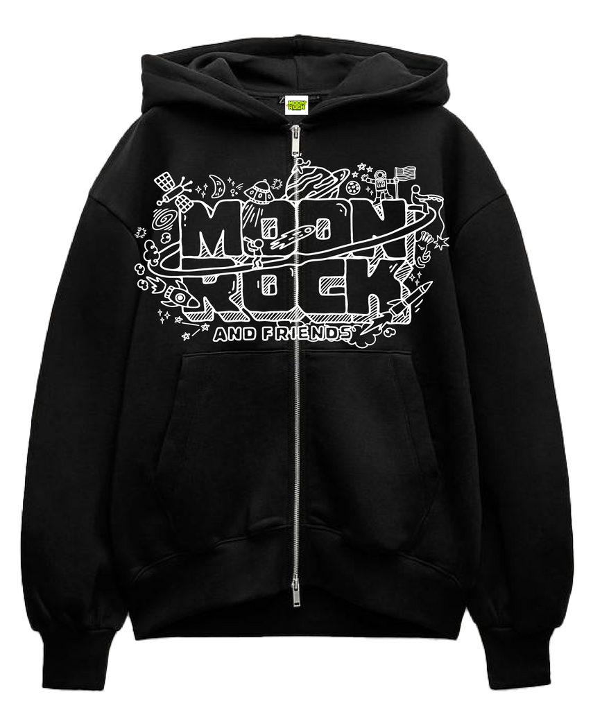 "Doodle and Friends" Zip up.